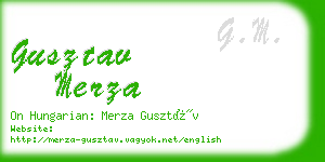 gusztav merza business card